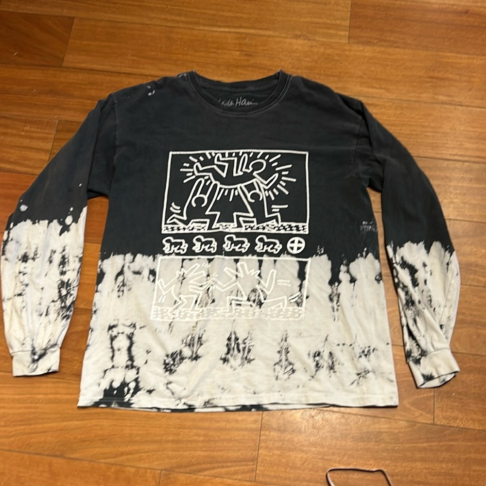 Keith Haring Black and White Long Sleeve Tee